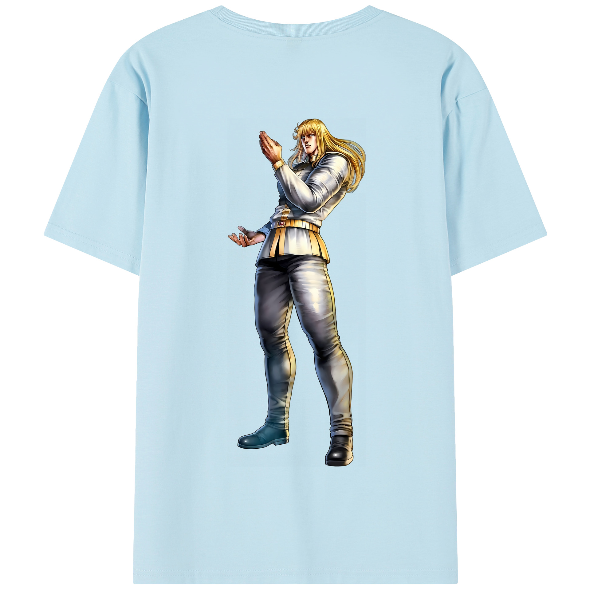 （画像用） 北斗の拳 Fist of the North Star 綿100％半袖Tシャツ（背面プリント）